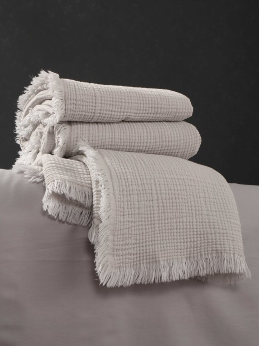 Комплекты для сна Stonewash Muslin (серебро жемчуг) комплект с покрывалом Евро