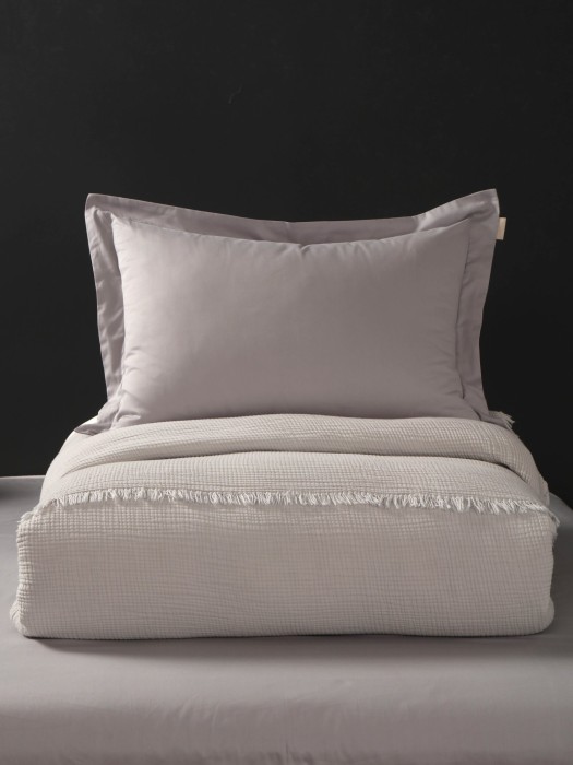 Комплекты для сна Stonewash Muslin (серебро жемчуг) комплект с покрывалом Евро