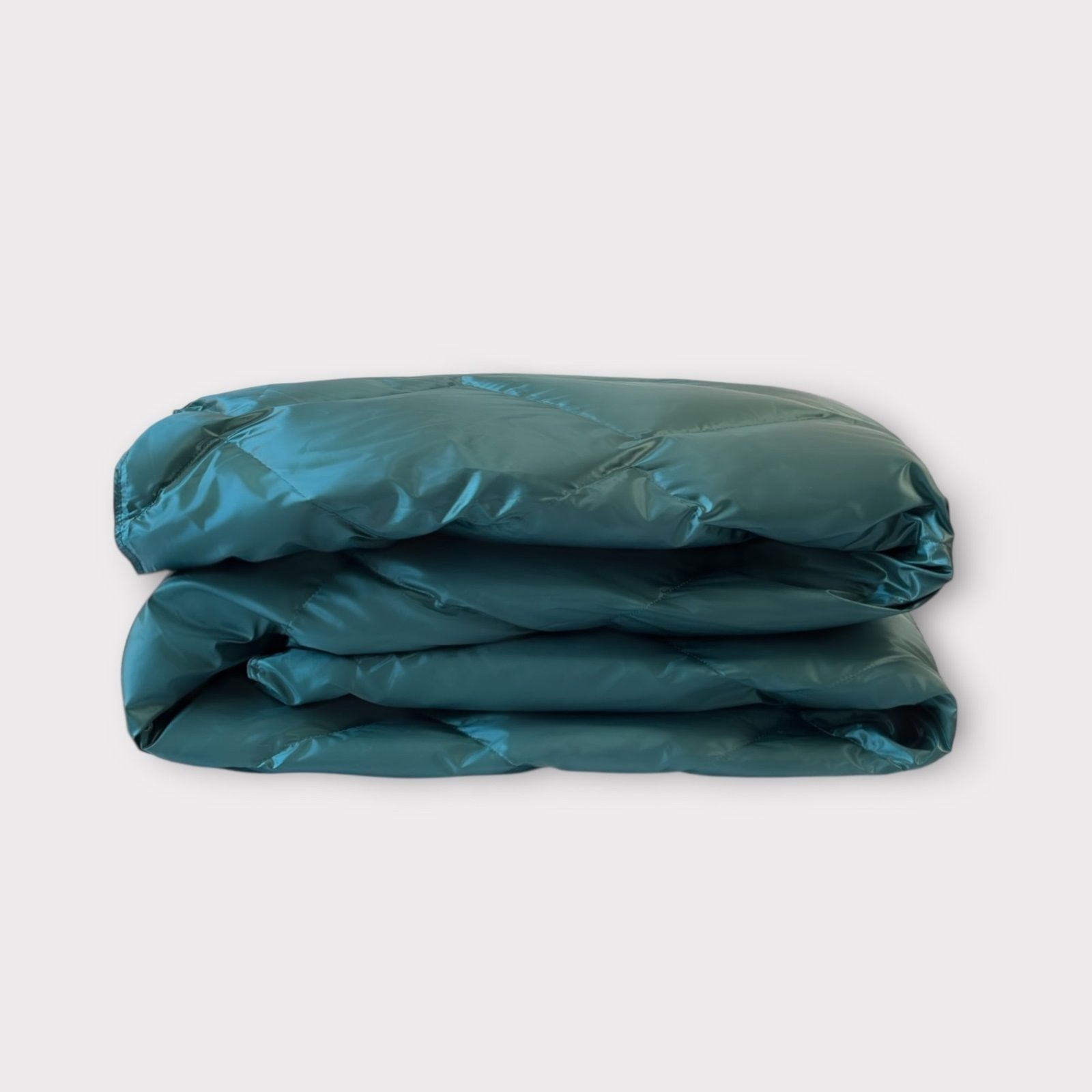 Дорожный плед-пончо пуховый Travel Cape Plaid Grass Aqua 130х170