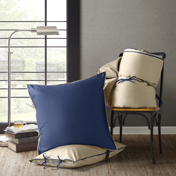 пододеяльник Sharmes "Luca" 150*210 Серо-бежевый/Темно-синий