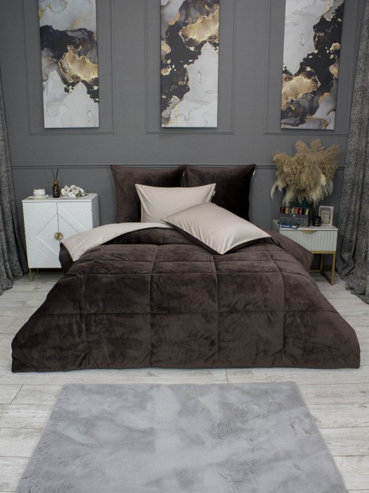 Комплекты для сна Sheffild Premium (брауни крем) АВС Cotton Евро