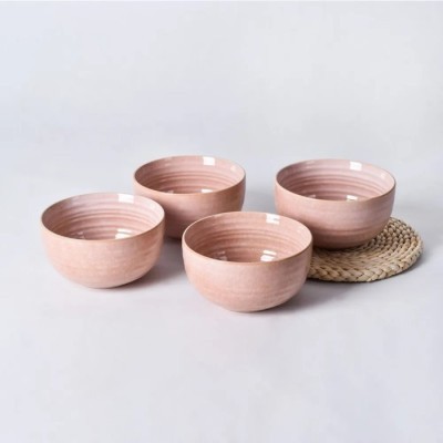 Глиняный набор салатников Arya Stoneware 4 ед Розовый