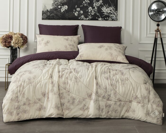 Комплекты для сна Linen Batik (бургунди лен) Евро