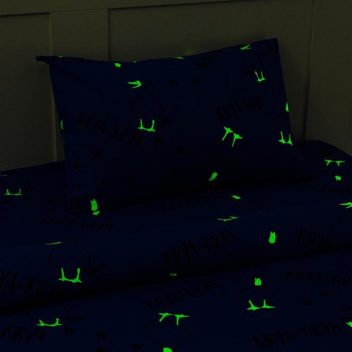 Постельное белье "Этель" 1,5 сп Krya 143х215 см, 150х214 см, 50х70 см -1 шт, 100% хл, бязь