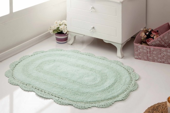 Коврик для ванной "MODALIN" кружевной DIANA 50x80 см Абрикосовый