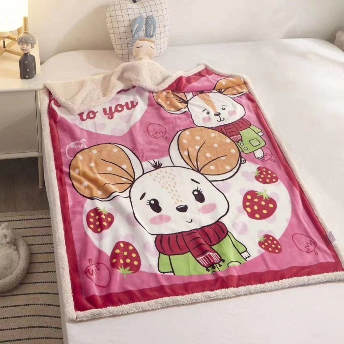 Плед детский Leoncello фланелевый с шерпой LEO1410-02