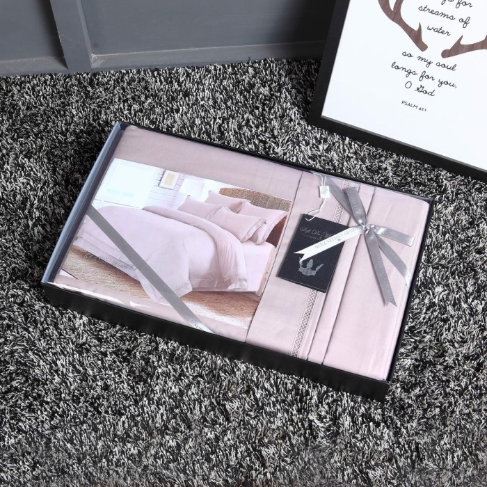 Изольда (розов) Комплект постельного белья Евро 4н