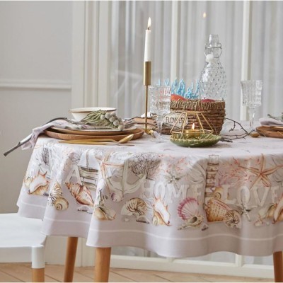 Скатерть &quot;Этель&quot; Коралловый риф d=150см +/-3см, 100% хл, саржа 190 гр/м2
