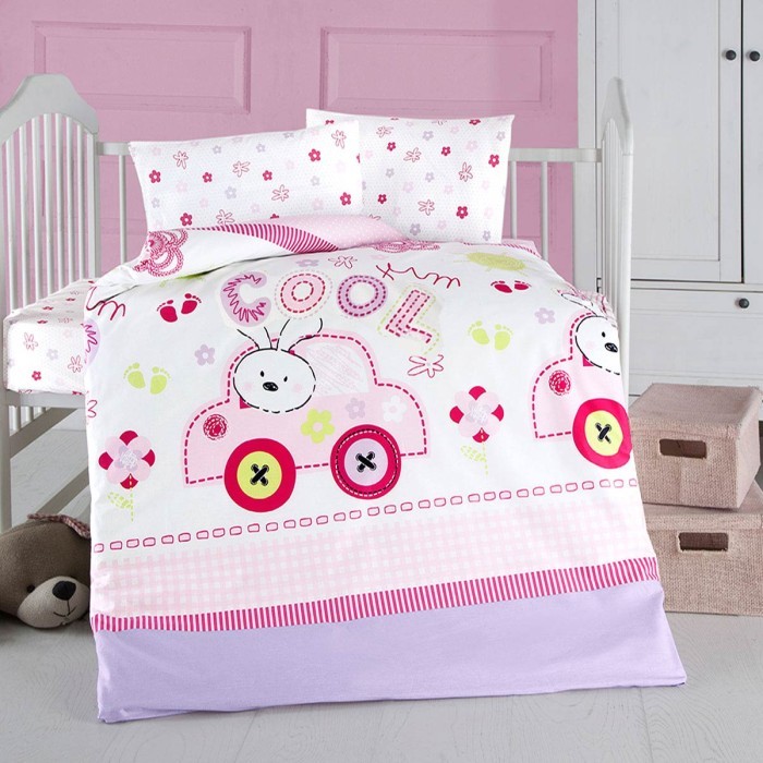 Постельное Белье Arya Ранфорс Детское 100X150 Coll Baby Розовый