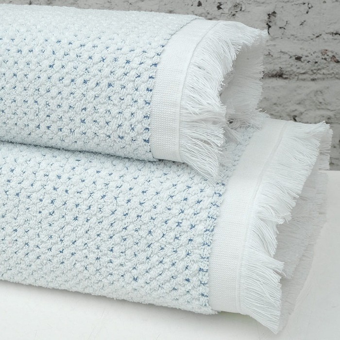 Полотенце Arya жаккардовое Merlin Белый, синий