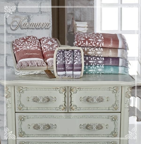 Полотенца Казанова Комплект полотенец Undina (розовая пудра) 70х140см(1), 50х90см(1) К63-286-к-т