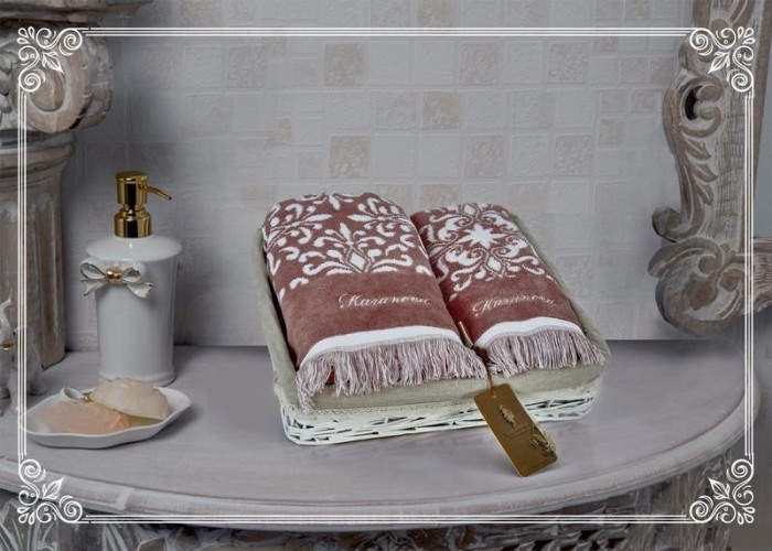 Полотенца Казанова Комплект полотенец Undina (розовая пудра) 70х140см(1), 50х90см(1) К63-286-к-т