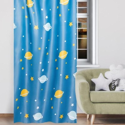 Штора &quot;Этель&quot; Planets time без держателя цв. синий, 170*260 см, 100% п/э, блэкаут