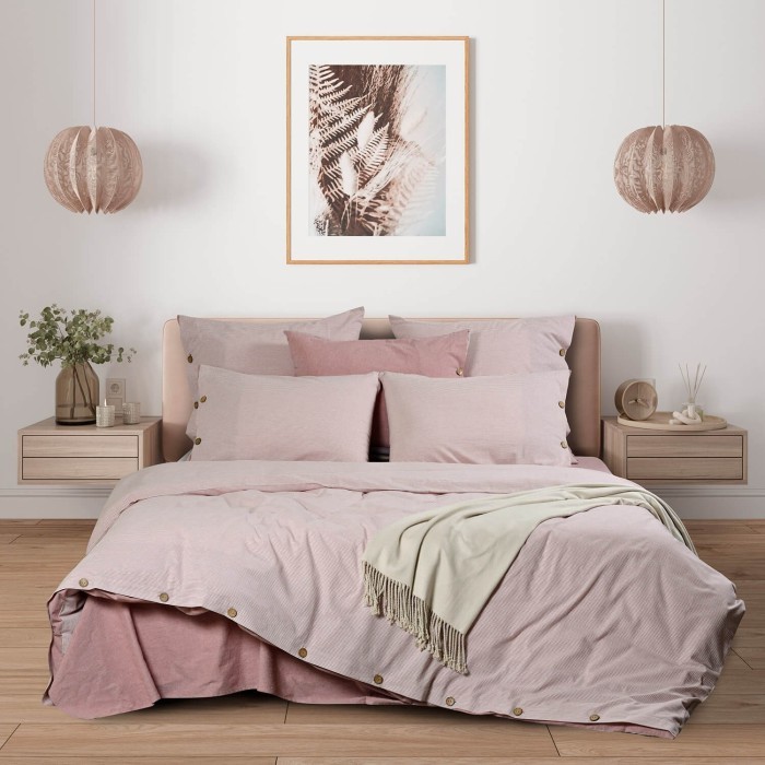 Постельное бельё Sharmes  "Rustic stripe" дуэт (розовый )