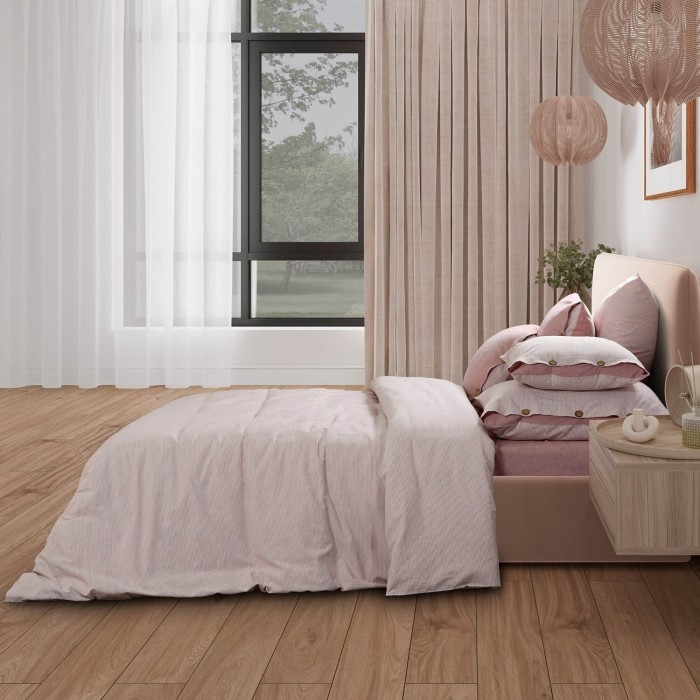 Постельное бельё Sharmes  "Rustic stripe" дуэт (розовый )