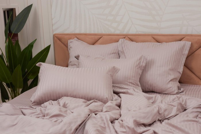 Моне (пеп роза) страйп сатин Евро 4н