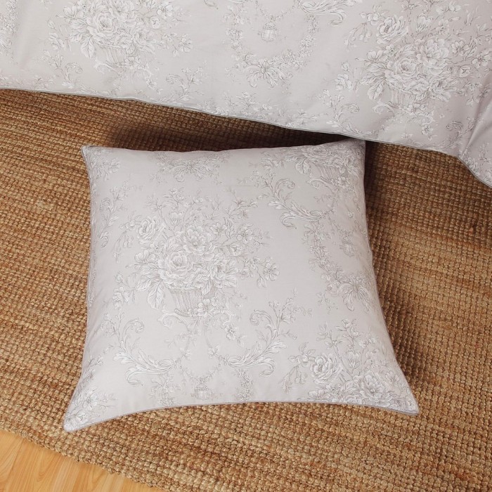 Карина (серая) Комплект постельного белья сатин Евро 4н