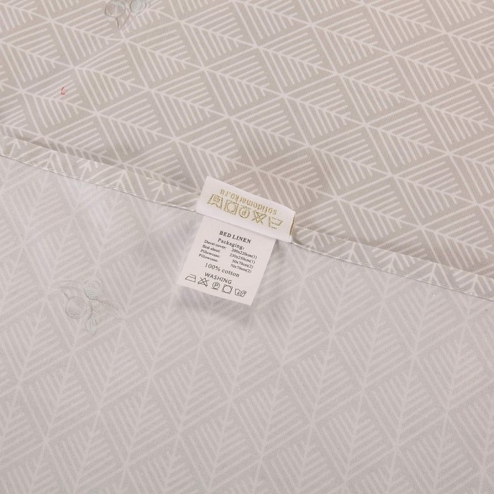 Карина (серая) Комплект постельного белья сатин Евро 4н