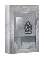 Набор для сауны "KARNA" мужской велюровый KORAL Синий-(Саксен)