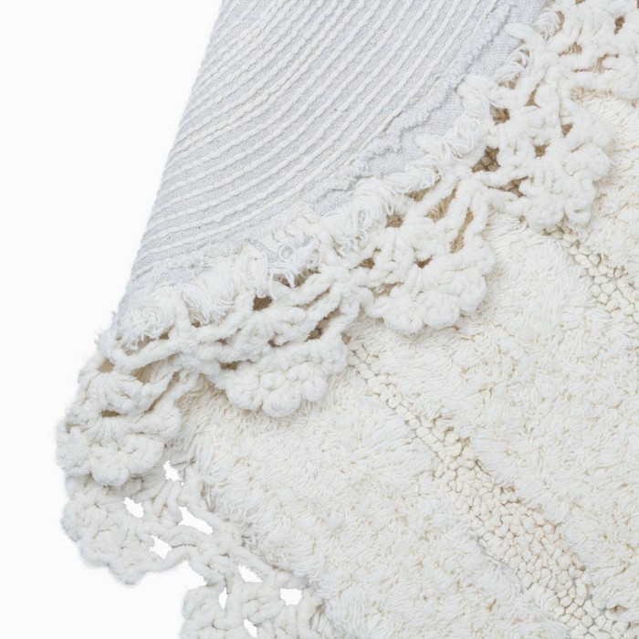 Коврик Arya С Гипюром 60Х100 2 Пр. Afro Кремовый