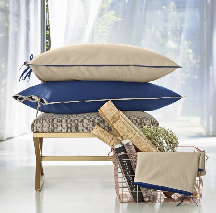 пододеяльник Sharmes "Luca" 200х220 (темно-синий/серо-бежевый)