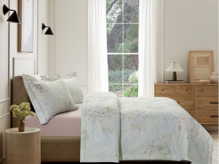 Комплект с 2-мя летними одеялами из сатина с лазерной печатью 160х220 см, 2344-2OSP