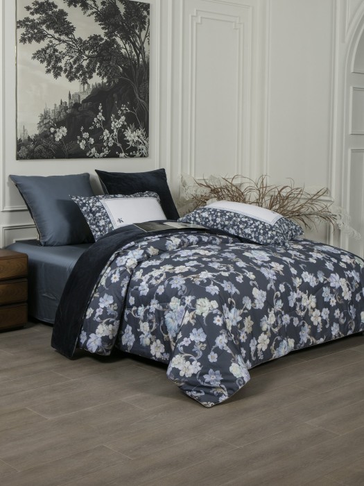 Комплекты для сна Камелия (индиго серый деним) ABC Egypt Cotton Tencel Евро
