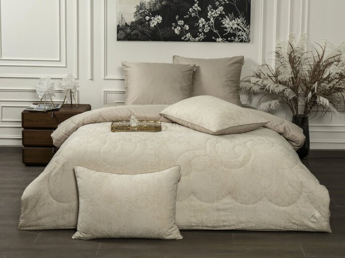 Комплекты для сна Linen Jacquard (жемчужный лен) Евро