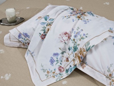Комплект с летним одеялом полуторный из печатного сатина 160х220 см, 2168-2OSP