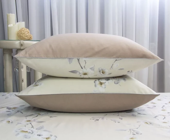 Комплект с велюровым одеялом KAZANOV.A Вилма бежевый жемчуг, полуторный