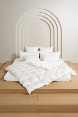 Постельное белье Arctic White Brilliant Grass 70х70,простыня на резинке 160х200, Полуторный