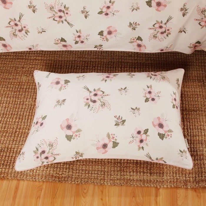 Августа (розовая) Комплект постельного белья сатин Евро 4н