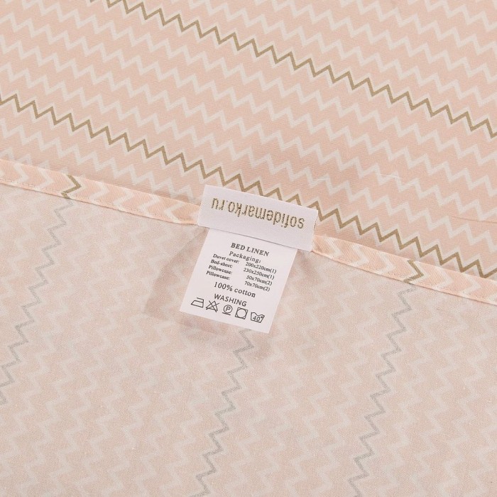 Августа (розовая) Комплект постельного белья сатин Евро 4н