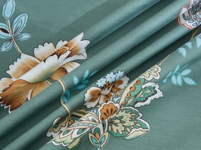 Постельное белье Asabella 1480-6 евро печатный сатин