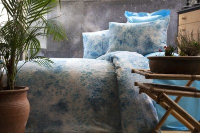 BELIZE Постельное белье бирюзовый сатин, 200ТС, 100% хлопок, цифровая печать, евро