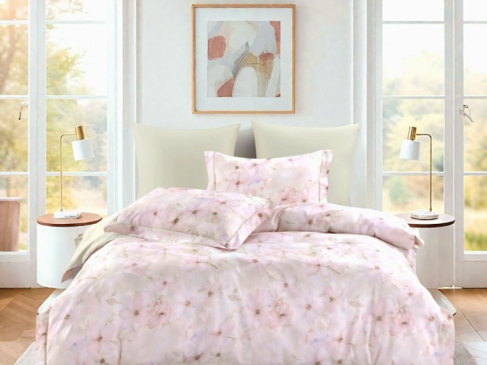 Комплект постельного белья Семейный, сатин с лазерной печатью 2371-7