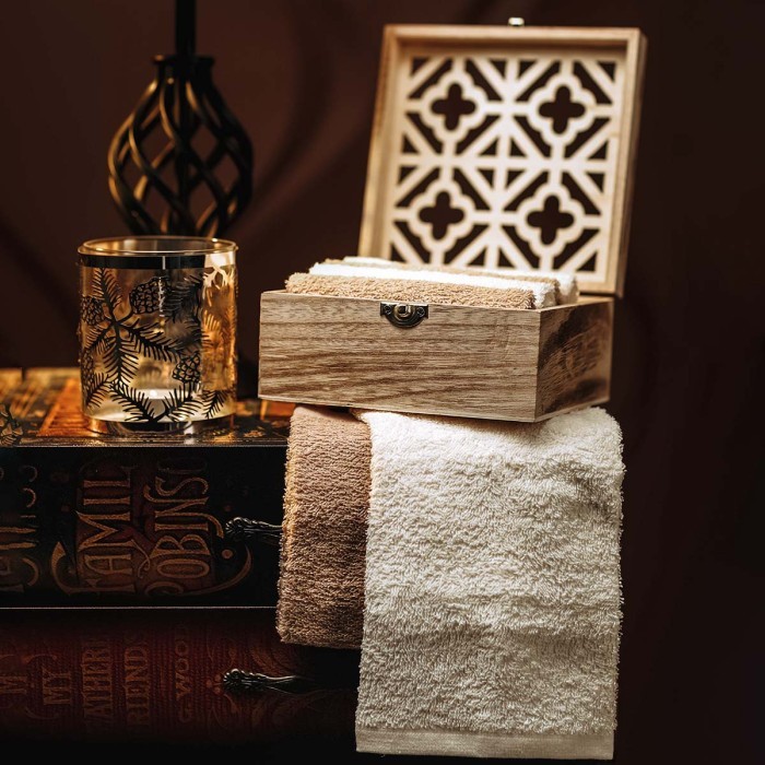 Подарочное полотенце Arya 6 ед Case Natural Экрю, Бежевый