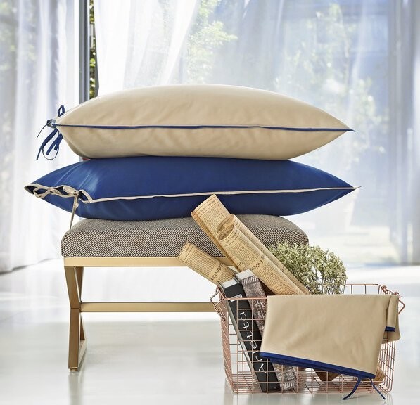 пододеяльник Sharmes "Luca" 200х220 (серо-бежевый/синий)