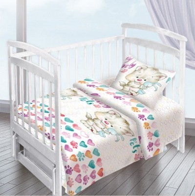 Постельное белье Valtery детское в кроватку &quot;Котенок с зайкой&quot; полуторное