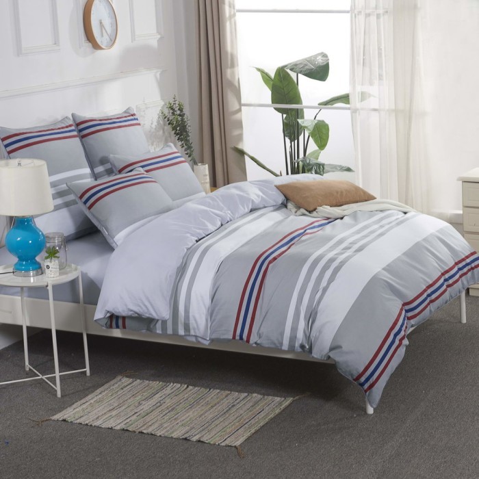 Эмиль (серый) Комплект постельного белья сатин Евро 4н