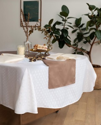 Катрин белая Скатерть круглая 160см