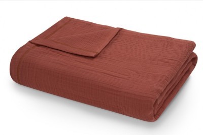Покрывало-одеяло муслиновое коралловое 220 x 230 см