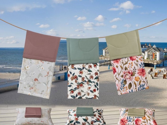 Комплект с летним одеялом полуторный из египетского хлопка 160х220 см, 1914-OSPS