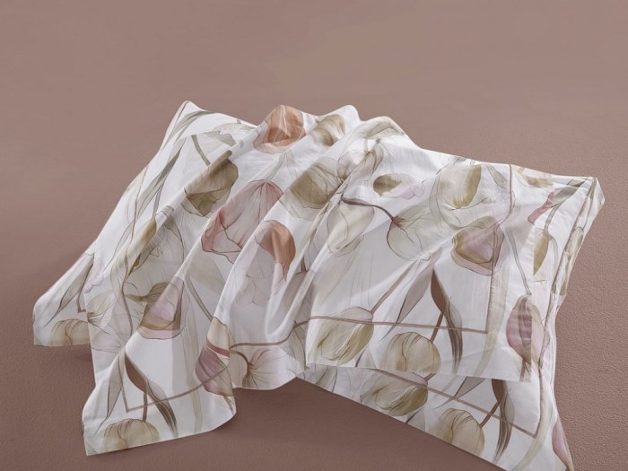 Комплект с летним одеялом одеялом из сатина с лазерной печатью 200х220 см, 2346-OMP