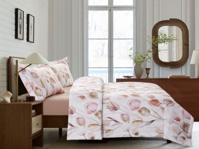 Комплект с летним одеялом одеялом из сатина с лазерной печатью 200х220 см, 2346-OMP