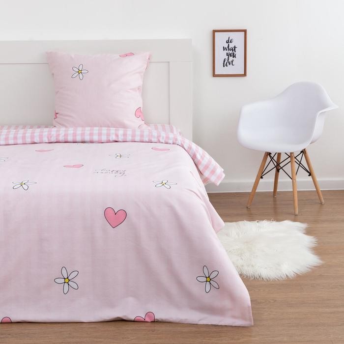 Постельное бельё 1.5 сп LoveLife «Счастливое утро», 143х215 см,150х214 см,70х70 см-1 шт