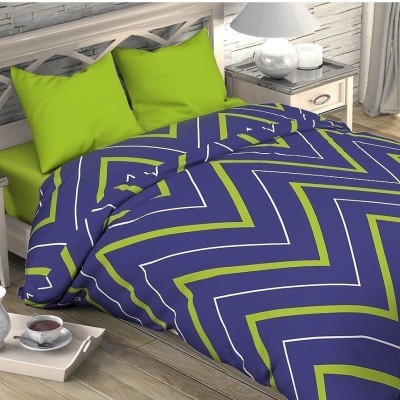 Постельное белье Этель ETP-207-3 Зигзаги зелено-синие