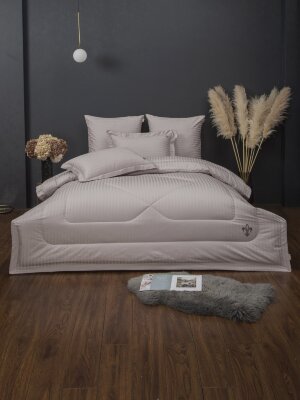 Комплекты для сна Stripe Royal (бежевый крем) Egypt Cotton Евро K-ЕВРО-3082 к-т