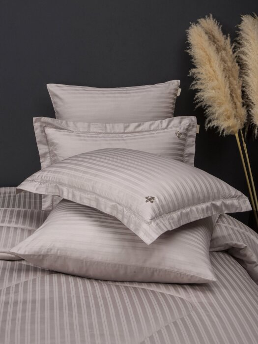 Комплекты для сна Stripe Royal (бежевый крем) Egypt Cotton Евро K-ЕВРО-3082 к-т
