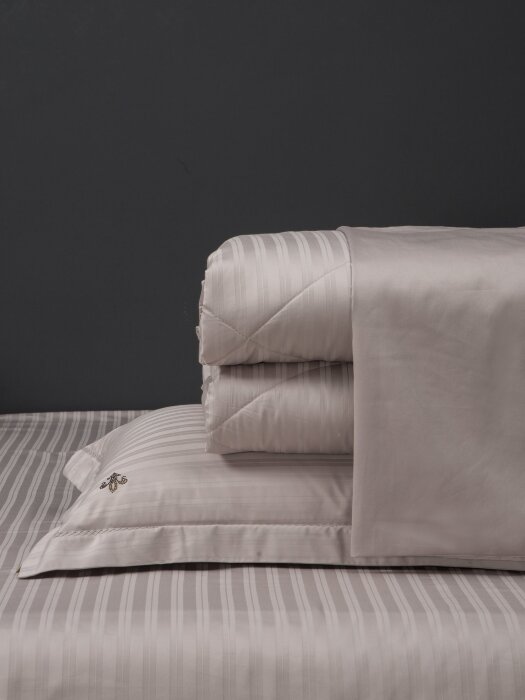 Комплекты для сна Stripe Royal (бежевый крем) Egypt Cotton Евро K-ЕВРО-3082 к-т